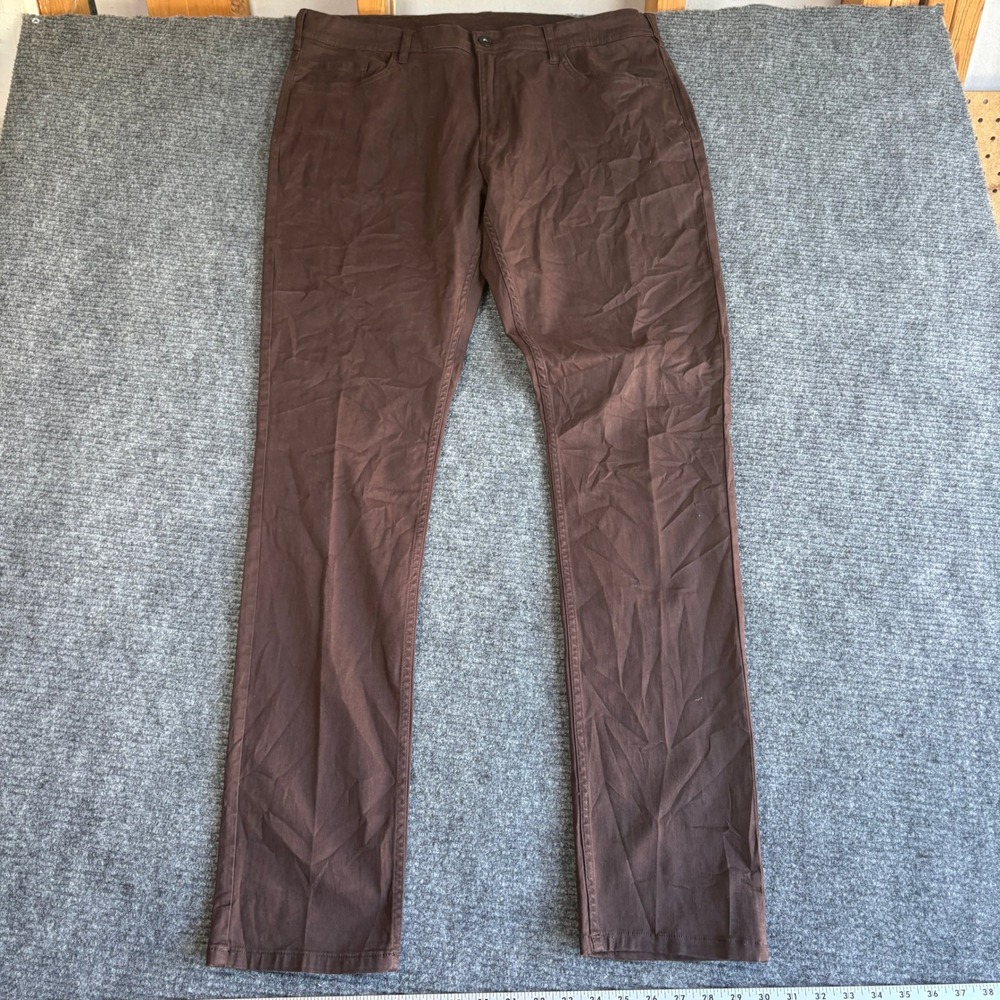 Jachs New York Mens Brown 5-Pocket Twill Chino Pants 38x34 Casual Workwear